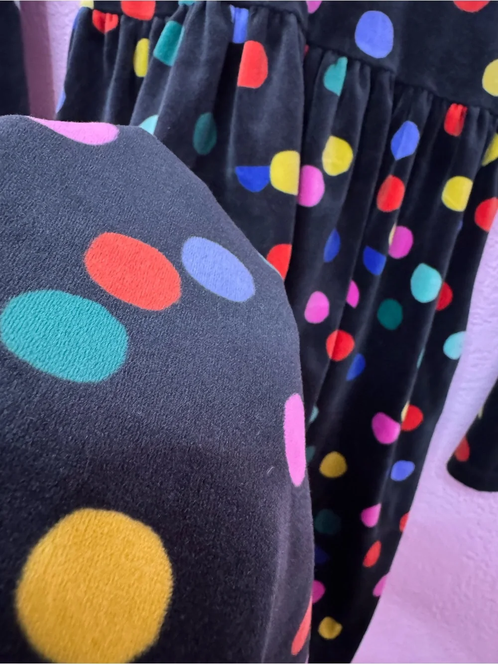 Hanna Andersson Velour Confetti Skater Dress – Girls Size 10 / 140